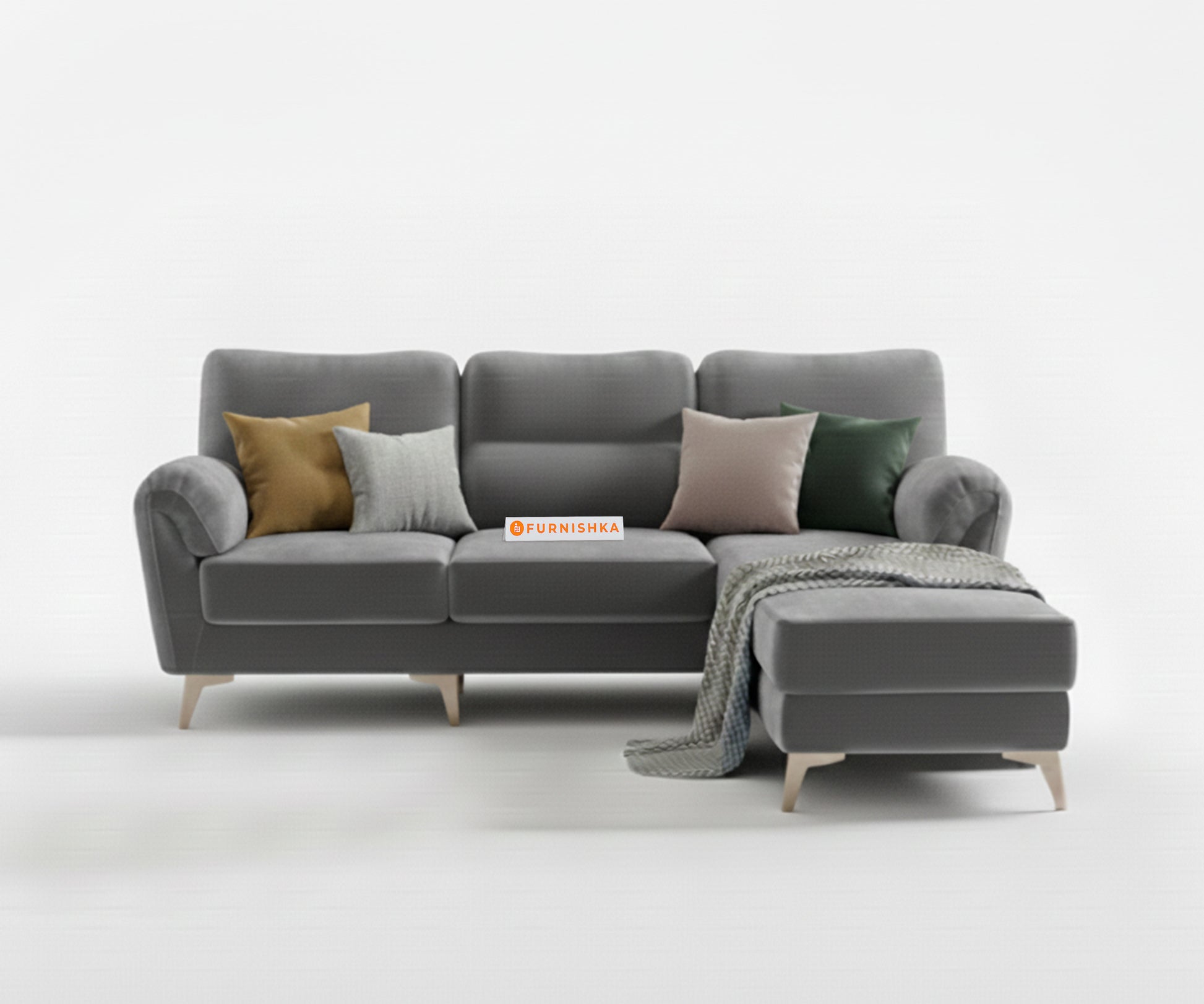 Bilance Sofa 2 Seater L Shape Sofa RHS Trout Grey - Furnishka