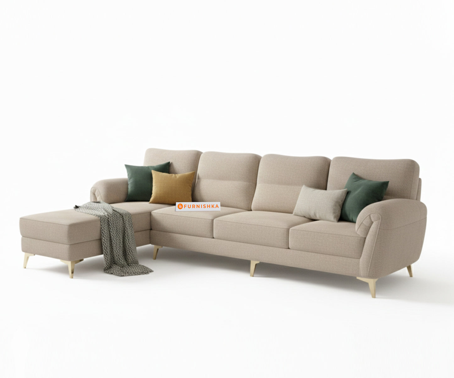 Bilance Sofa 3+L LHS Light Beige - Furnishka 