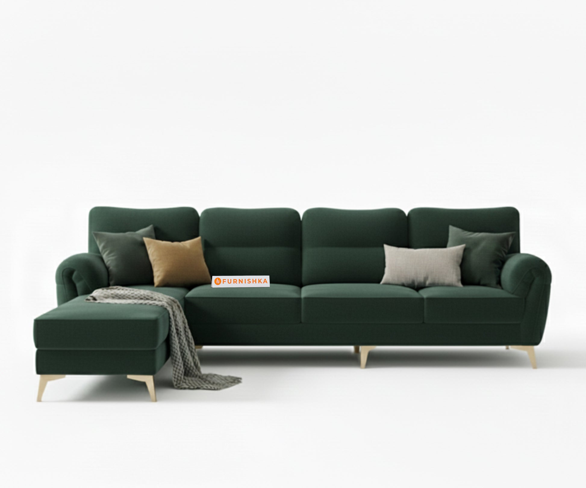 Bilance Sofa 3+L LHS Pine Green - Furnishka 