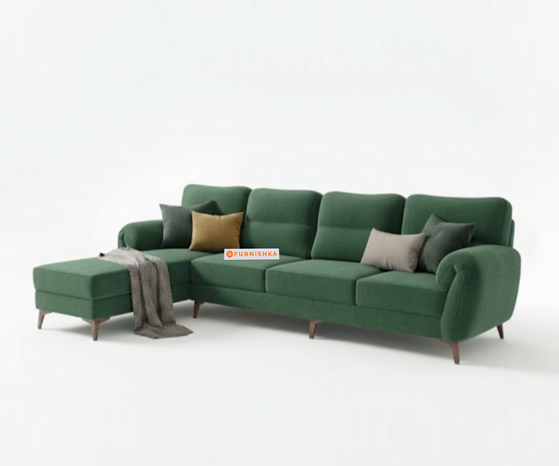 Bilance Sofa 3+L LHS Pine Green - Furnishka 