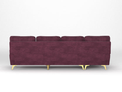 Bilance Sofa 3+L LHS Red Wine - Furnishka 