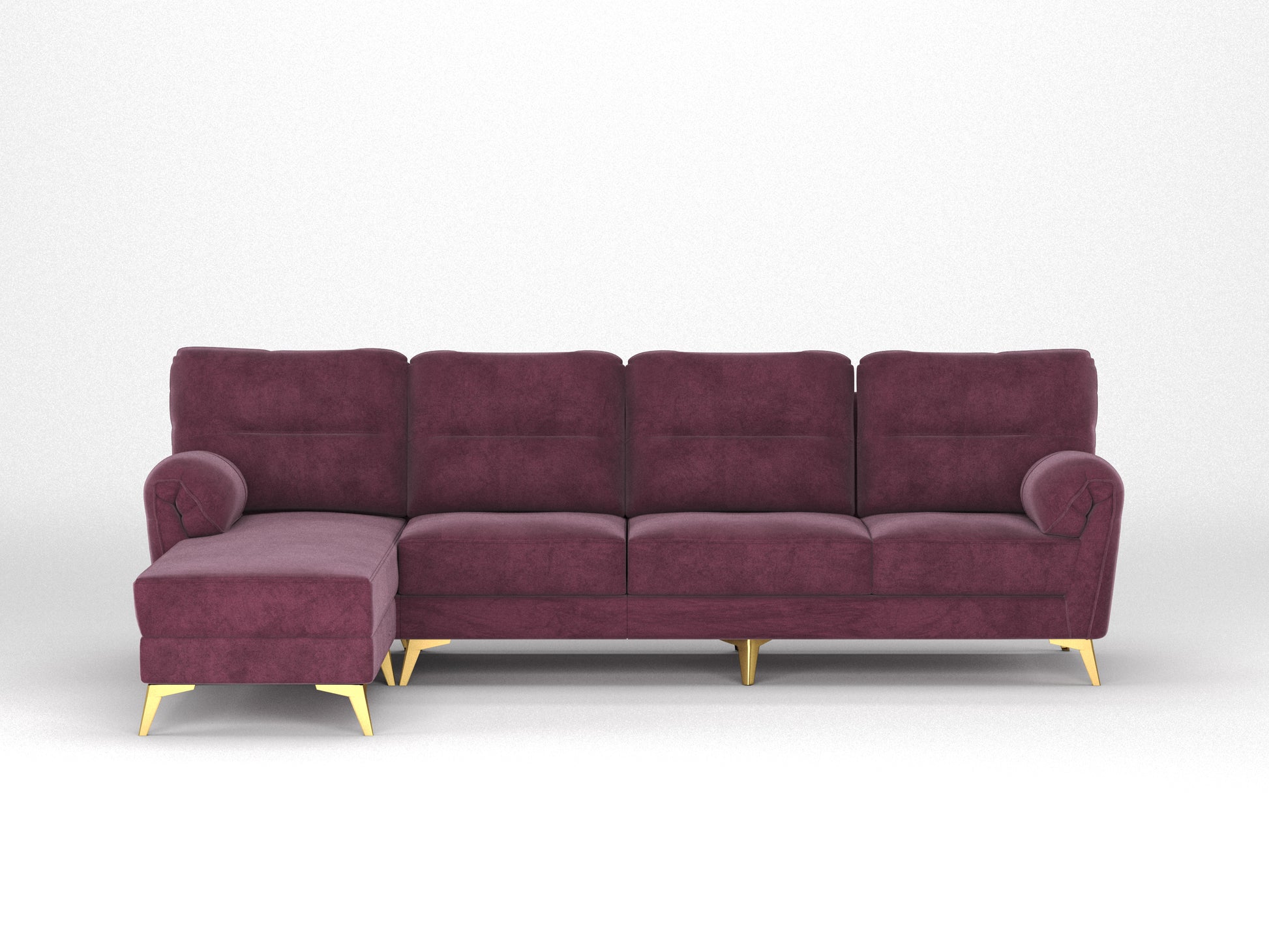 Bilance Sofa 3+L LHS Red Wine - Furnishka 