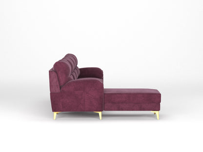 Bilance Sofa 3+L LHS Red Wine - Furnishka 