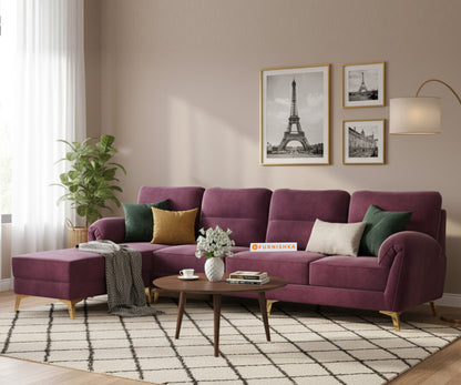 Bilance Sofa 3+L LHS Red Wine - Furnishka 