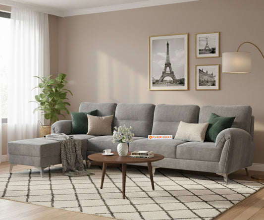 Bilance Sofa 3+L LHS Trout Grey - Furnishka 