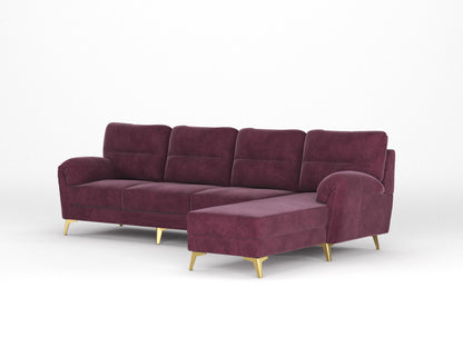 Bilance Sofa 3+L RHS Red Wine - Furnishka 