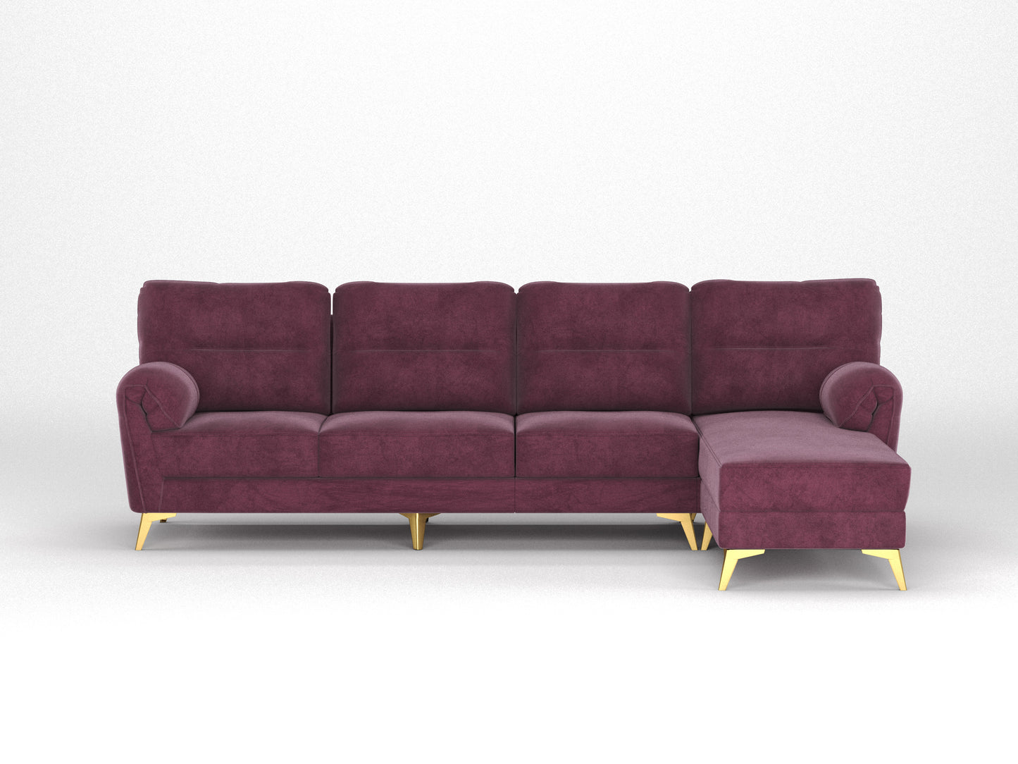 Bilance Sofa 3+L RHS Red Wine - Furnishka 