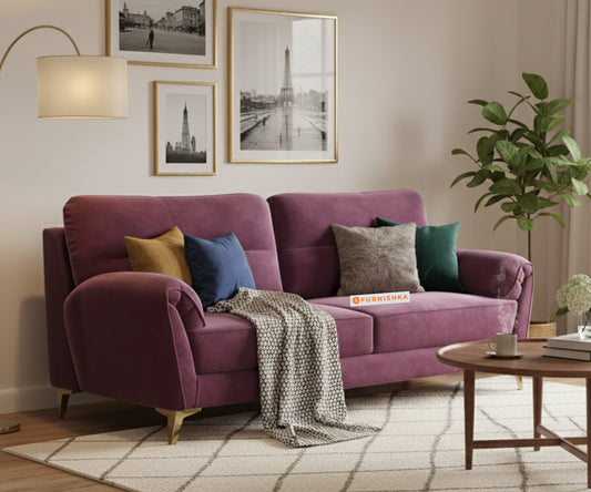 Bilance Sofa 3 Seater Red Wine - Furnishka 