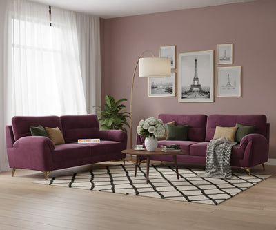 Bilance 3+2 Seater Sofa Set Red Wine