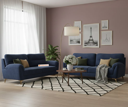 Bilance 3+2 Seater Sofa Set Persian Blue