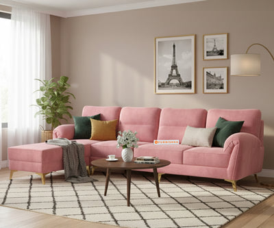 Bilance Sofa 3+L LHS  Flamingo Pink