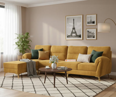Bilance Sofa 3+L LHS Mustard Yellow