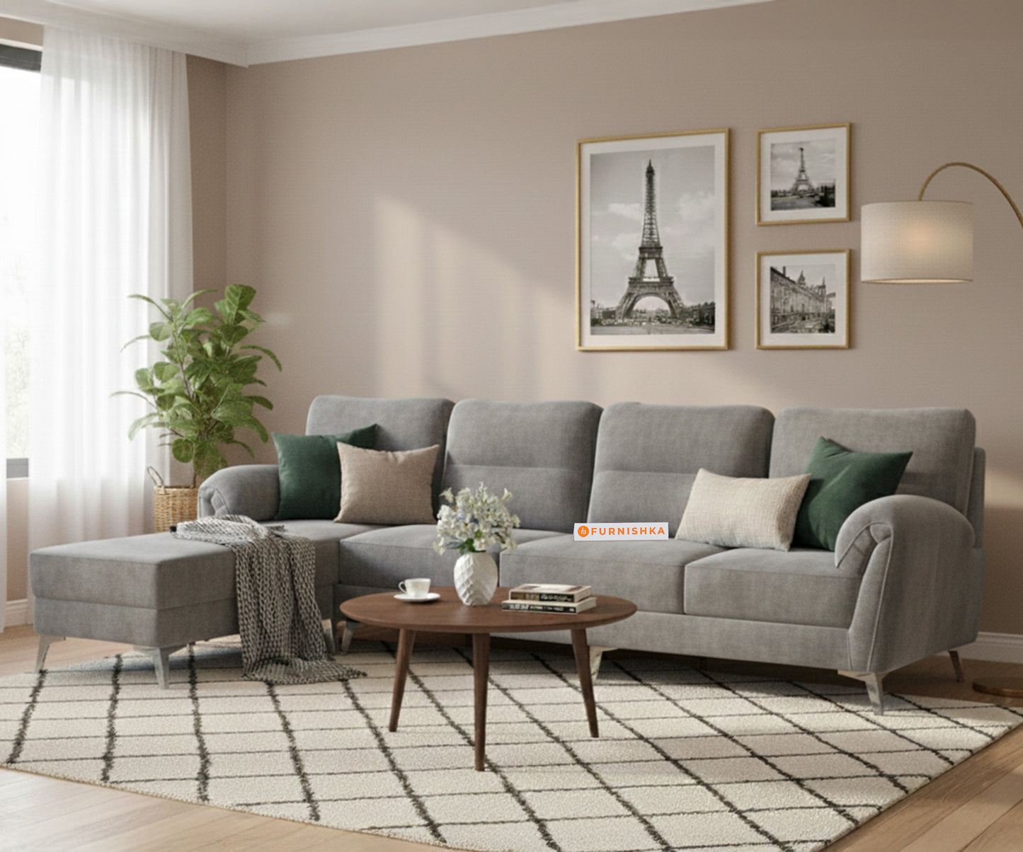 Bilance Sofa 3+L LHS Trout Grey