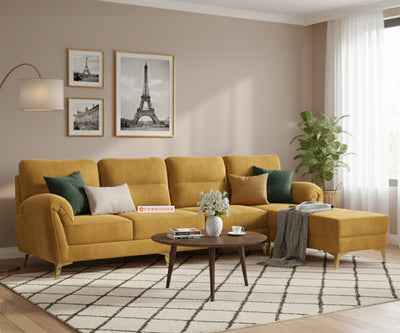 Bilance 3+L RHS Seater Sofa Set  Mustard Yellow