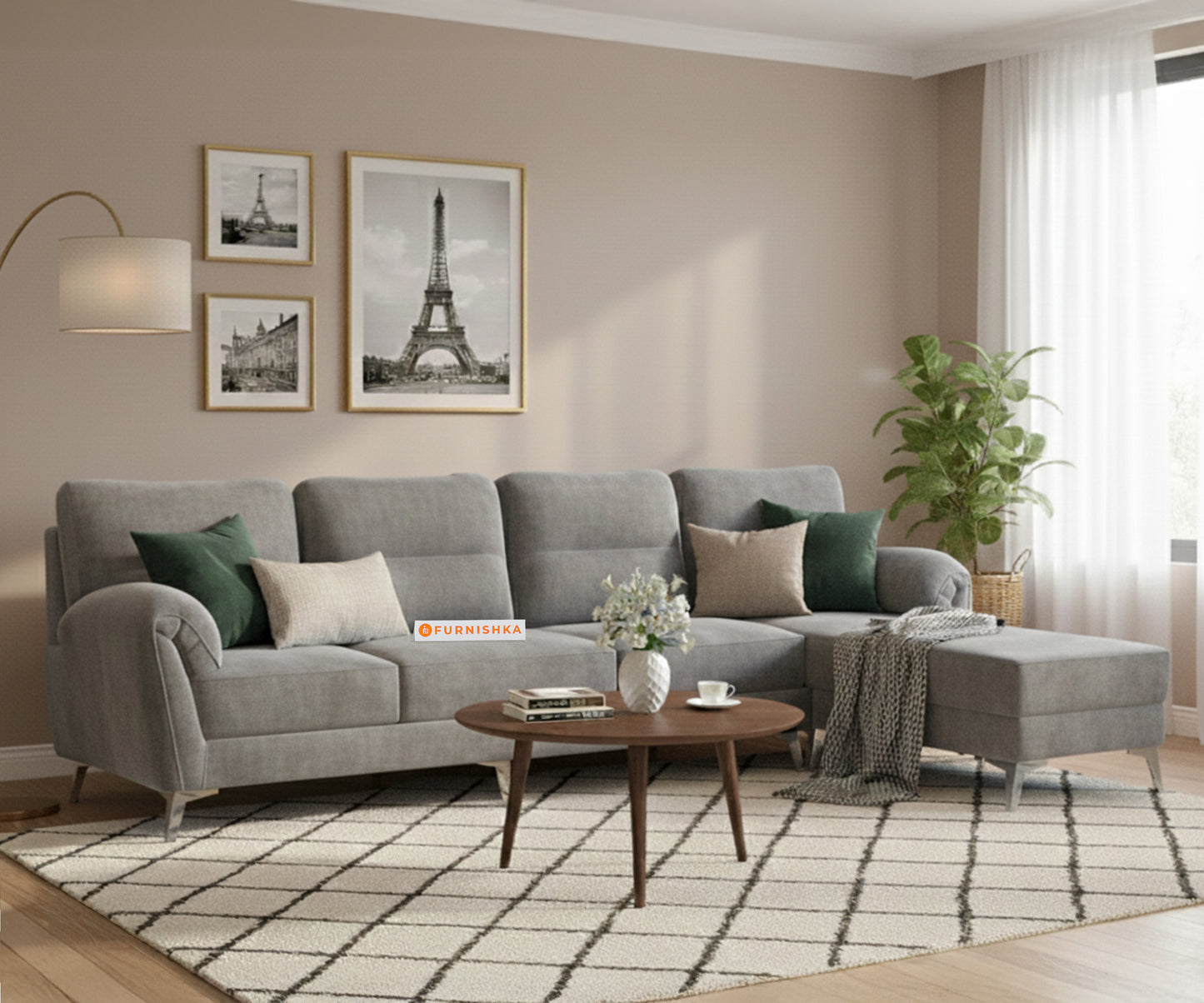Bilance 3+L RHS Seater Sofa Set Trout Grey