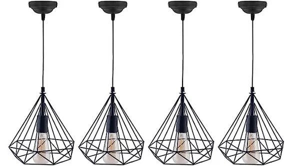 Boho 4 Diamond Shape Hanging Lamp - Furnishka 