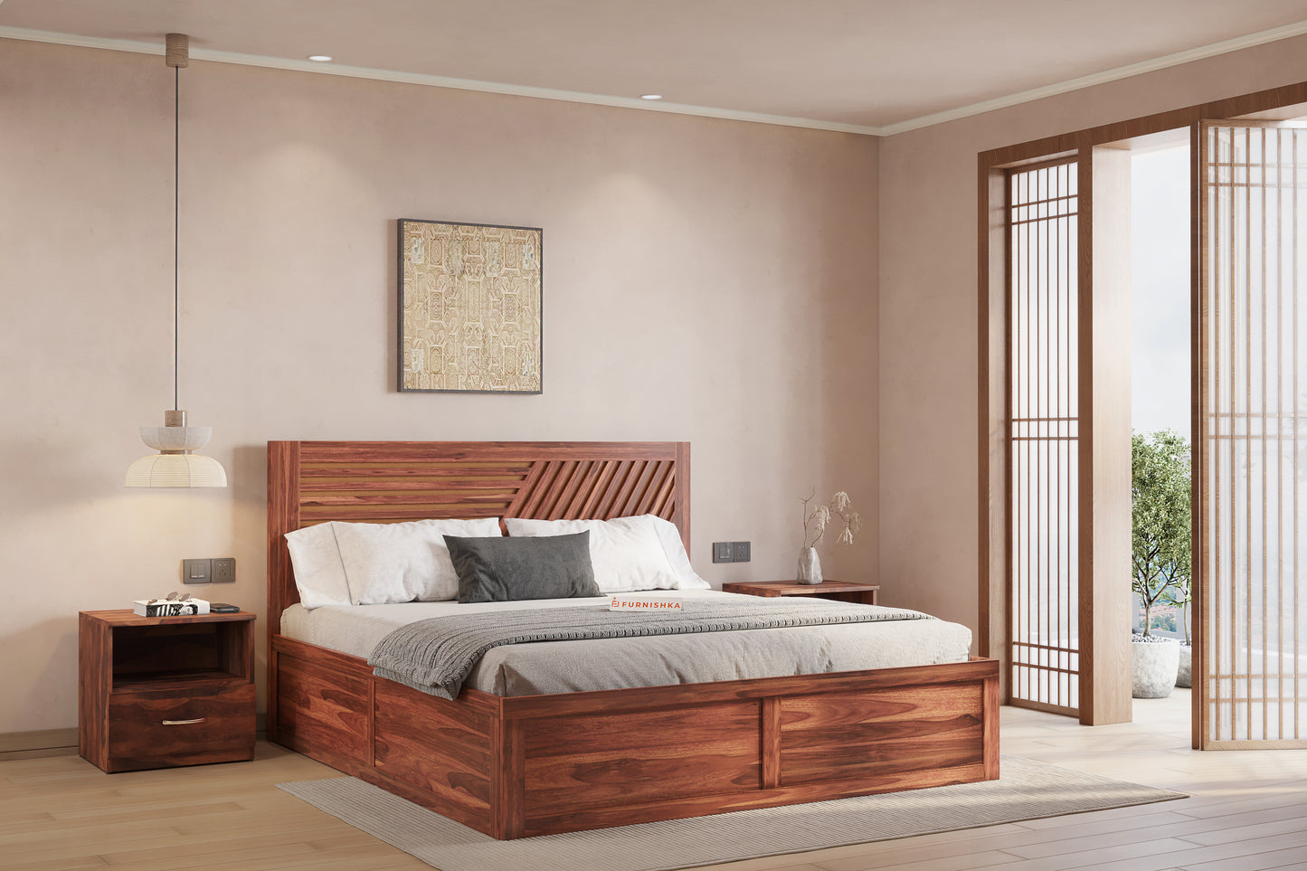 Stella Box Bed in Sheesham - King Size