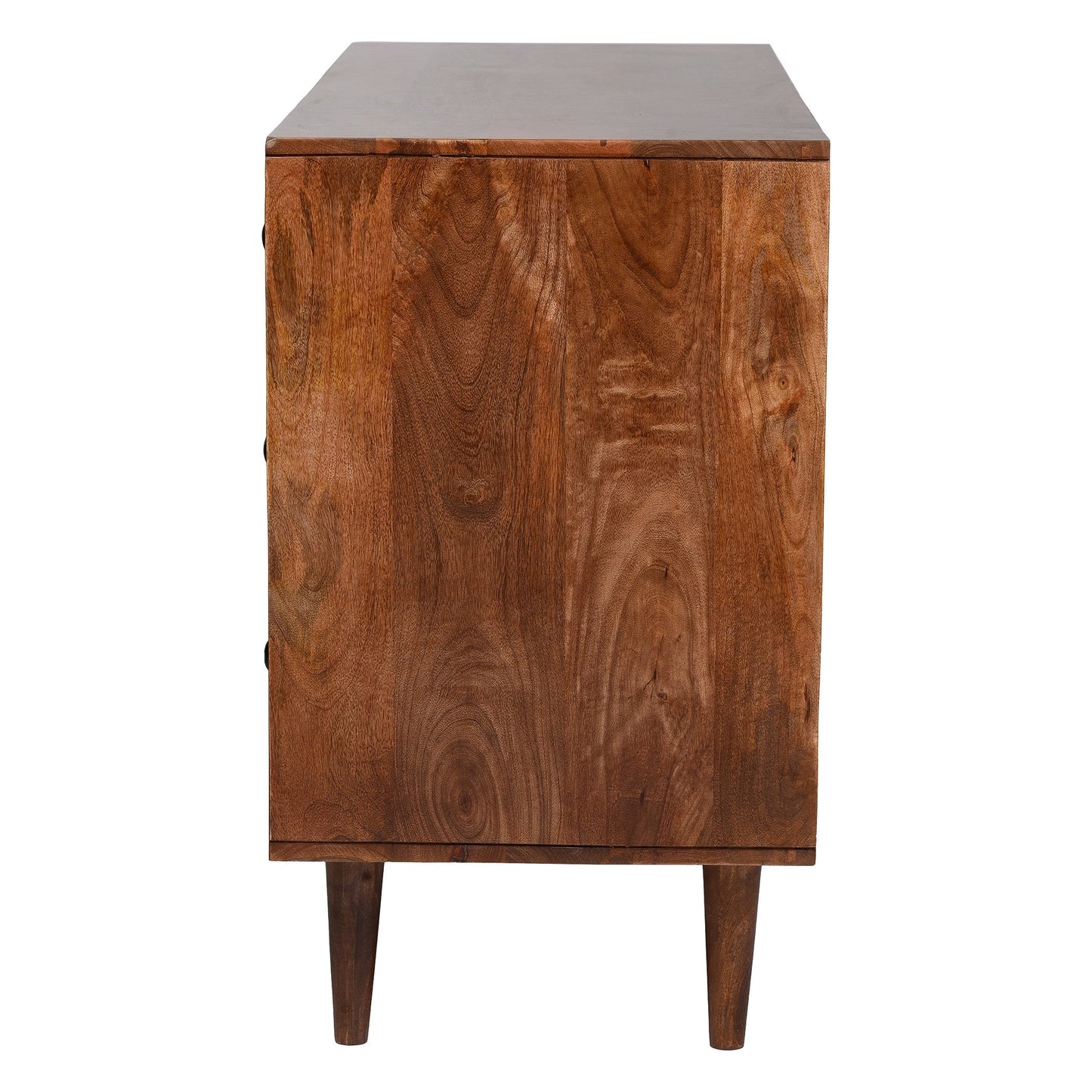 Emaada Solid Wood Chest Of 6 Drawers In Teak Finish - Furnishka 