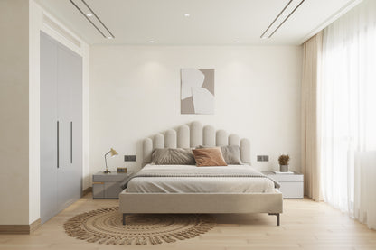 Dora Bed (Fully Upholstered) 50+ colour options - Queen Size - Furnishka 