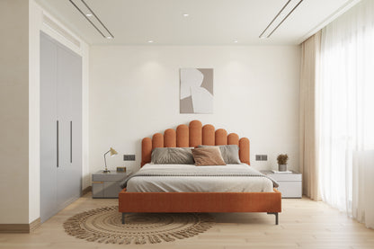 Dora Bed (Fully Upholstered) 50+ colour options - Queen Size - Furnishka 