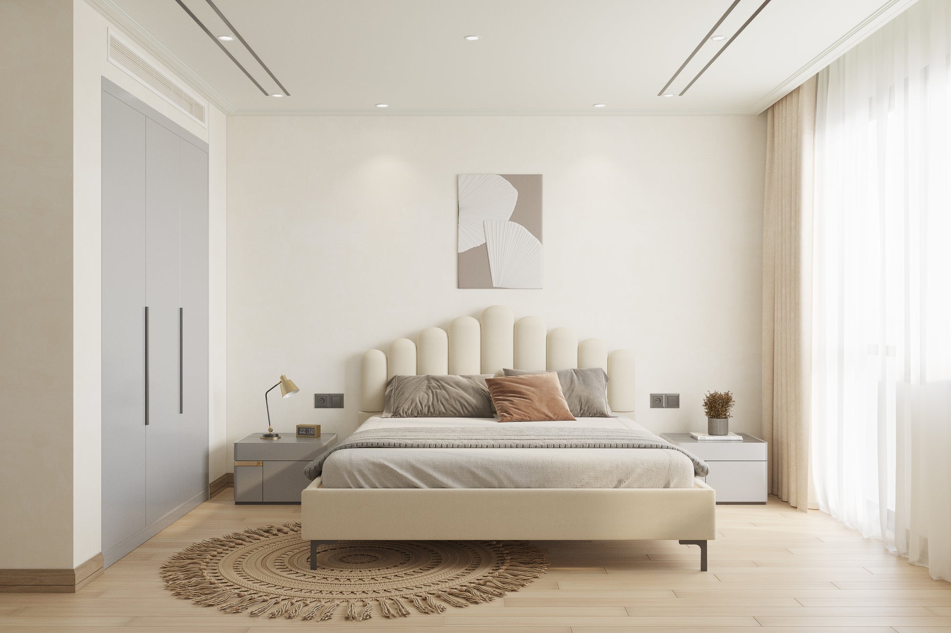 Dora Bed (Fully Upholstered) 50+ colour options - Queen Size - Furnishka 