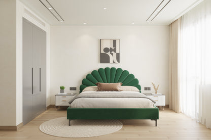 Satin Bed (Fully Upholstered) 50+ colour options - Queen Size - Furnishka 