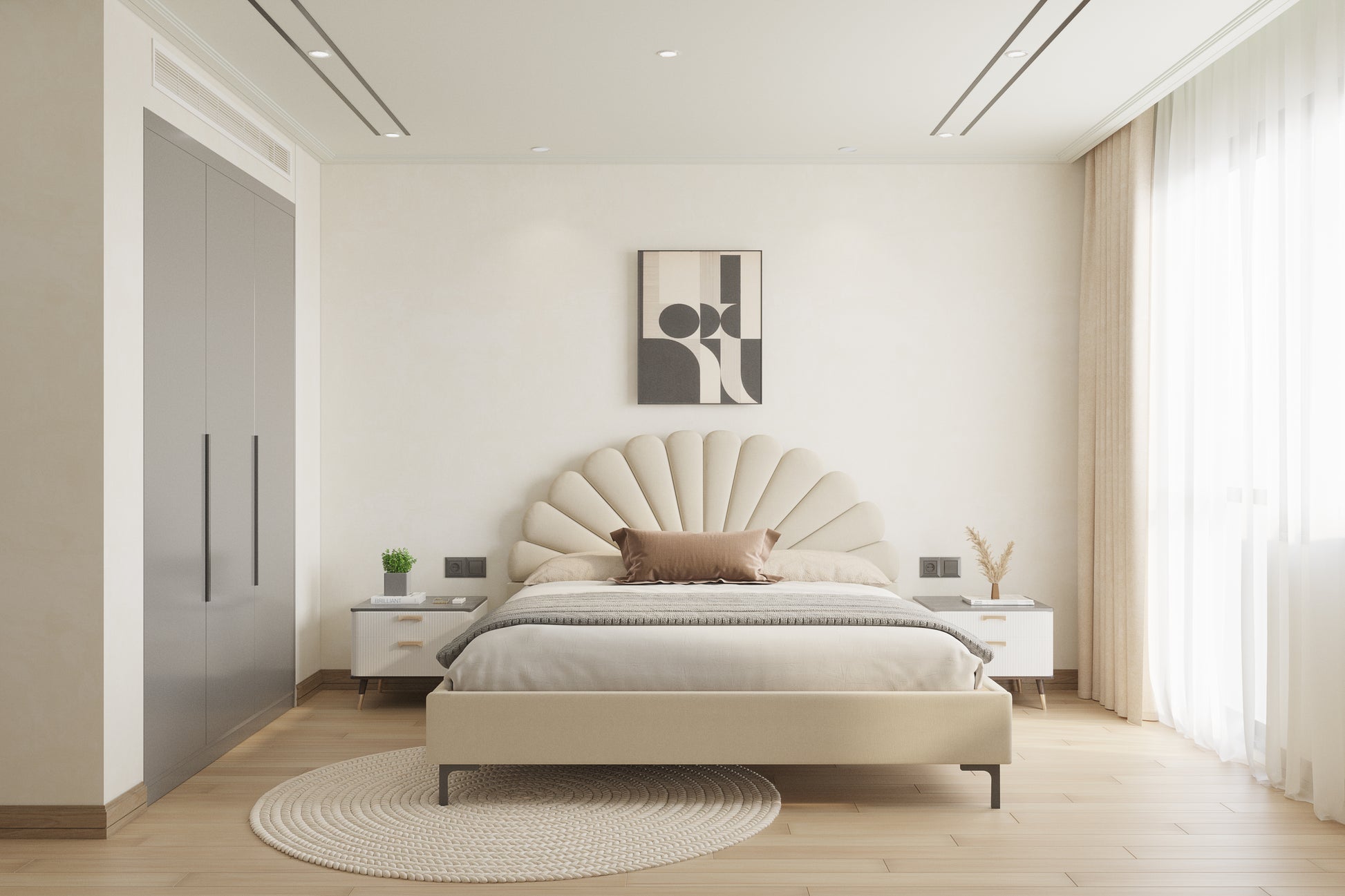 Satin Bed (Fully Upholstered) 50+ colour options - Queen Size - Furnishka 