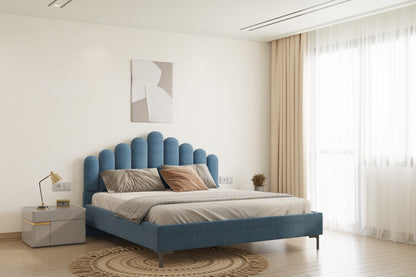 Dora Bed (Fully Upholstered) 50+ colour options - Queen Size - Furnishka 