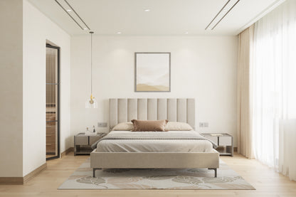 Augustus Bed (Fully Upholstered) 50+ colour options - Queen Size - Furnishka 