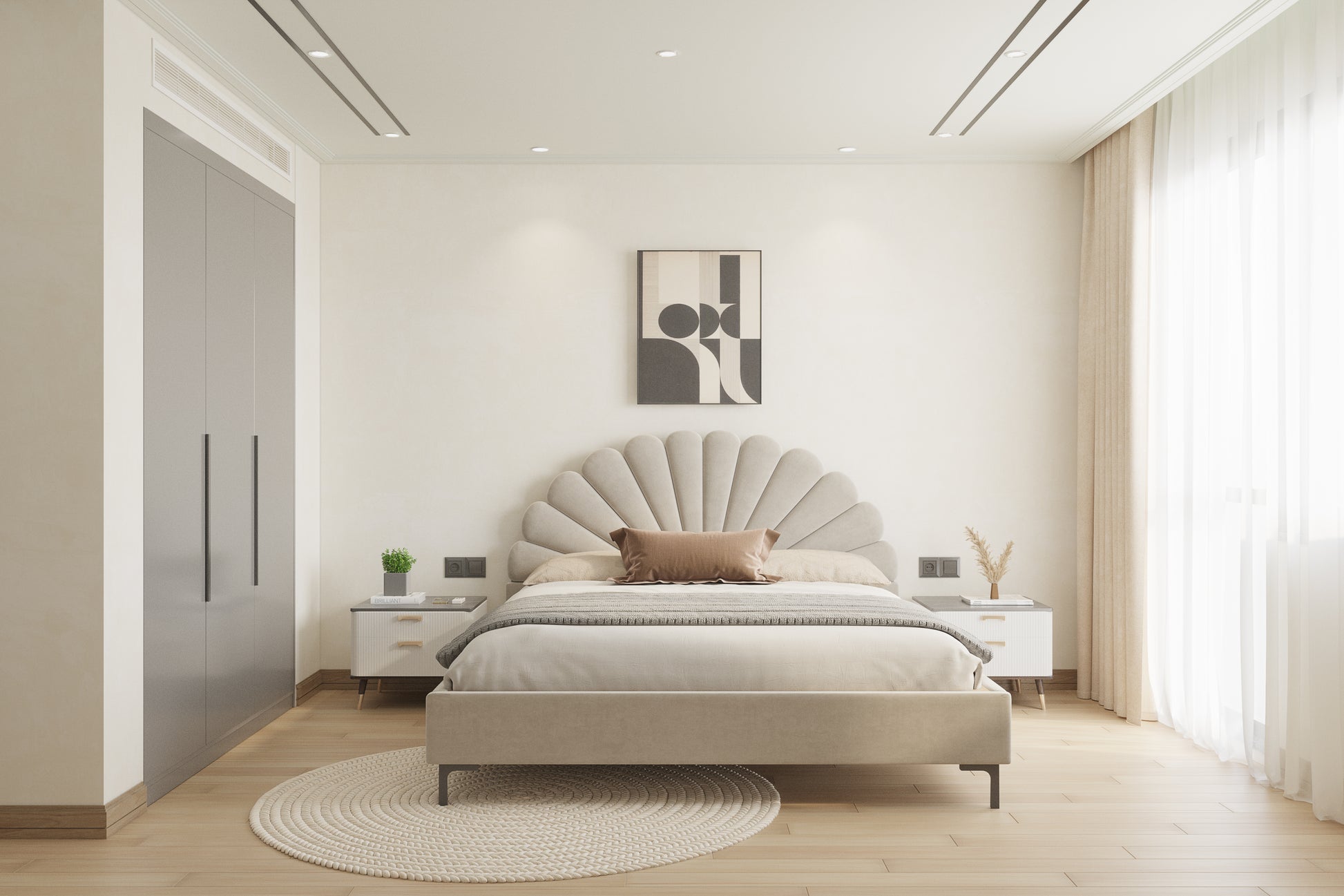 Satin Bed (Fully Upholstered) 50+ colour options - Queen Size - Furnishka 