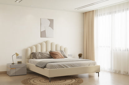 Dora Bed (Fully Upholstered) 50+ colour options - Queen Size - Furnishka 