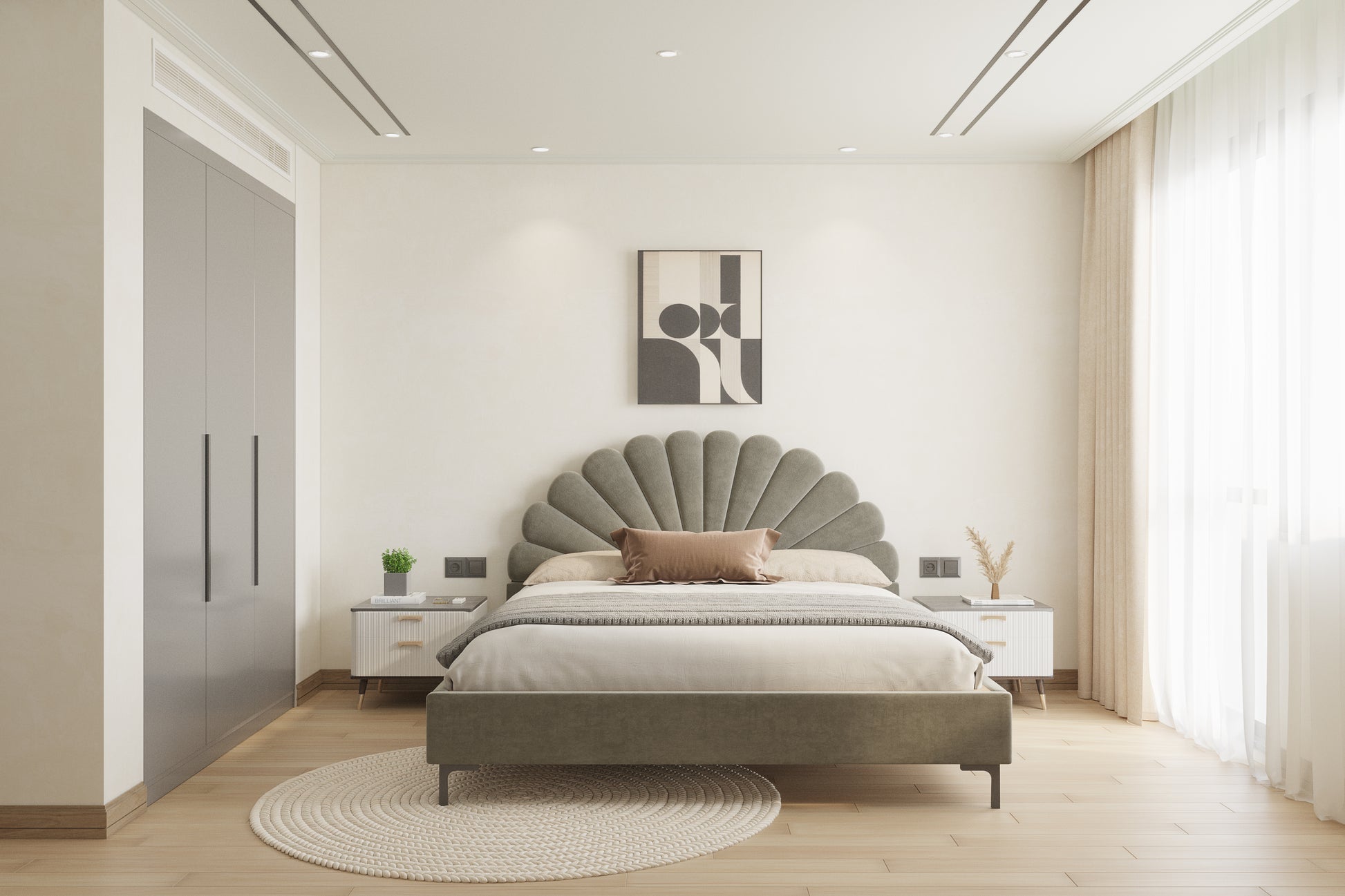 Satin Bed (Fully Upholstered) 50+ colour options - Queen Size - Furnishka 