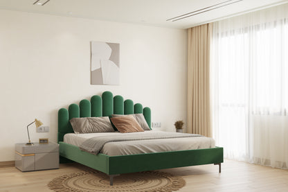 Dora Bed (Fully Upholstered) 50+ colour options - Queen Size - Furnishka 