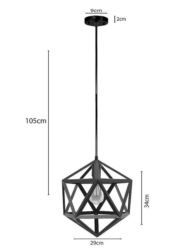 Ceiling Hexagonal Shape Pendant Hanging Lamp - Furnishka 