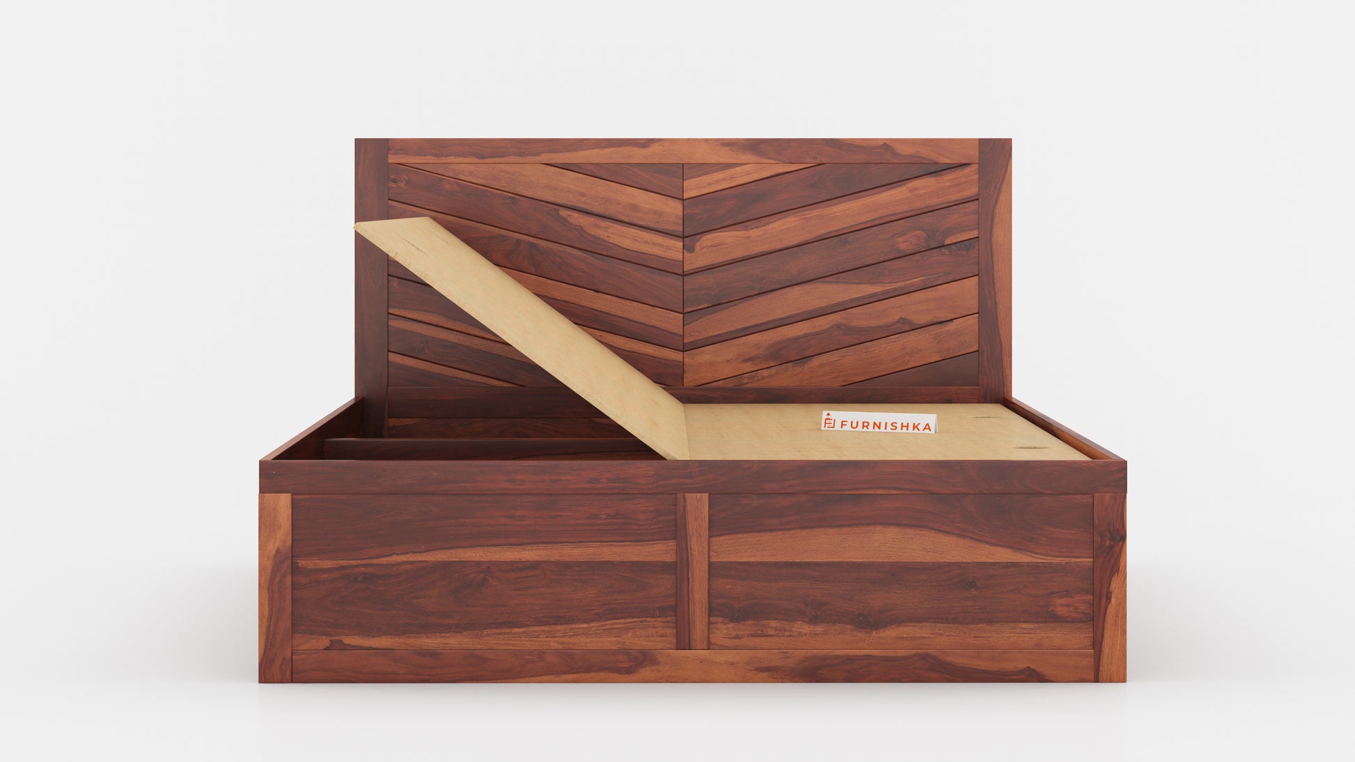 Chevora Box Bed in Sheesham - King Size - Furnishka 