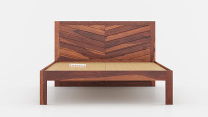 Chevora Non Storage Bed in Sheesham - King Size - Furnishka 