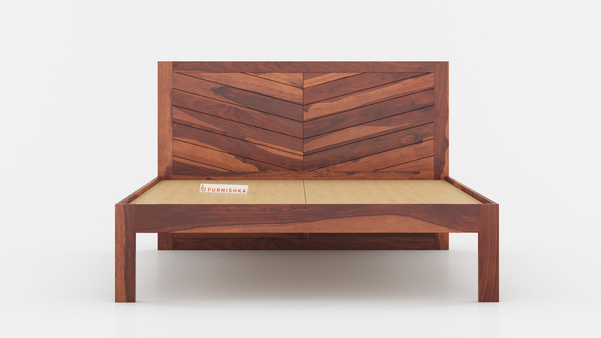 Chevora Non Storage in Sheesham - Queen Size - Furnishka 