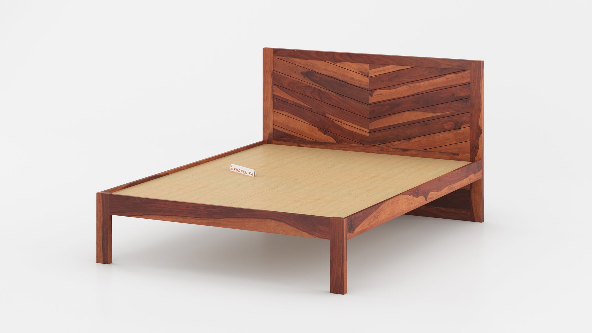 Chevora Non Storage in Sheesham - Queen Size - Furnishka 