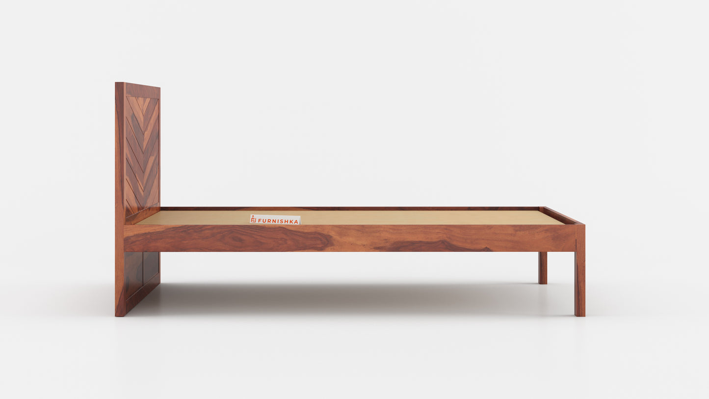 Chevora Non Storage in Sheesham - Queen Size - Furnishka 