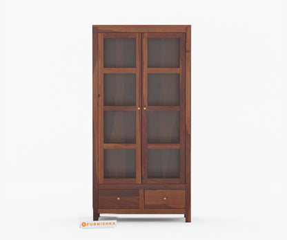 Claire Sheesham Wood Two Door Kitchen Cabinet - Furnishka 