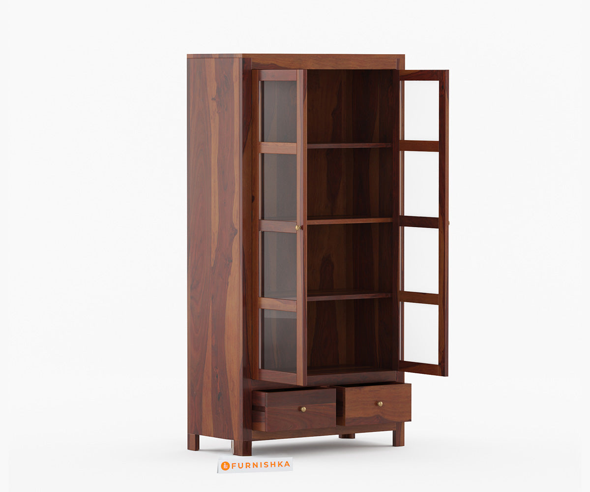 Claire Sheesham Wood Two Door Kitchen Cabinet - Furnishka 