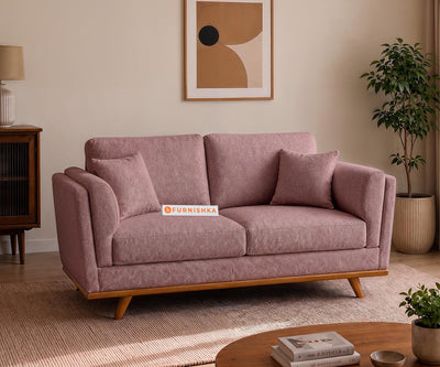 Oslo 2 Seater Fabric Sofa With Clay Rose Pink