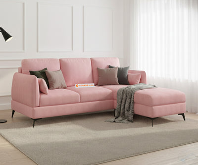Corbida 2 Seater L Shape Sofa RHS - Flamingo Pink