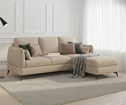 Corbida 2 Seater L Shape Sofa RHS - Light Beige - Furnishka 
