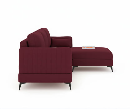Corbida 2 Seater L Shape Sofa RHS - Red Wine - Furnishka 