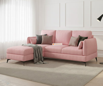 Corbida 2 Seater Sectional Sofa LHS Flamingo Pink - Furnishka
