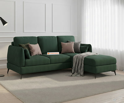 Corbida 2 Seater Sectional Sofa RHS - Pine Green