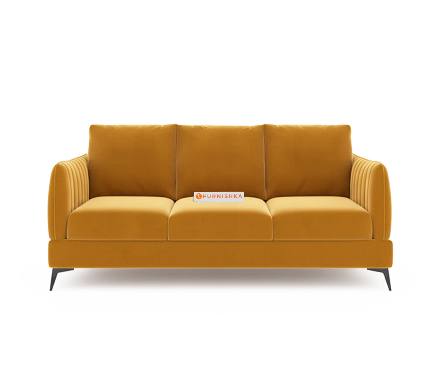 Corbida 3+1+1 Seater Sofa Set  Mustard yellow - Furnishka 