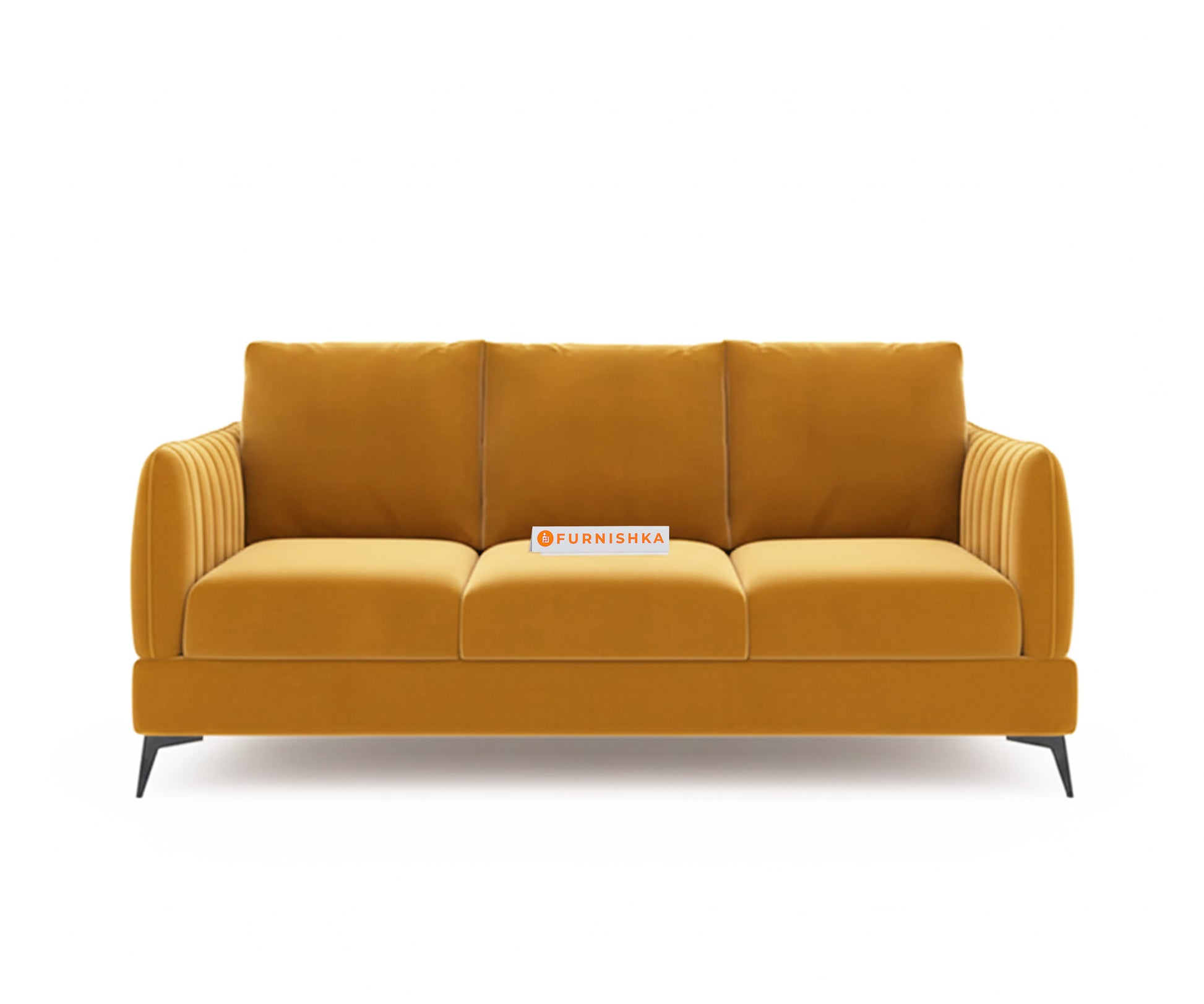 Corbida 3+1+1 Seater Sofa Set  Mustard yellow - Furnishka 