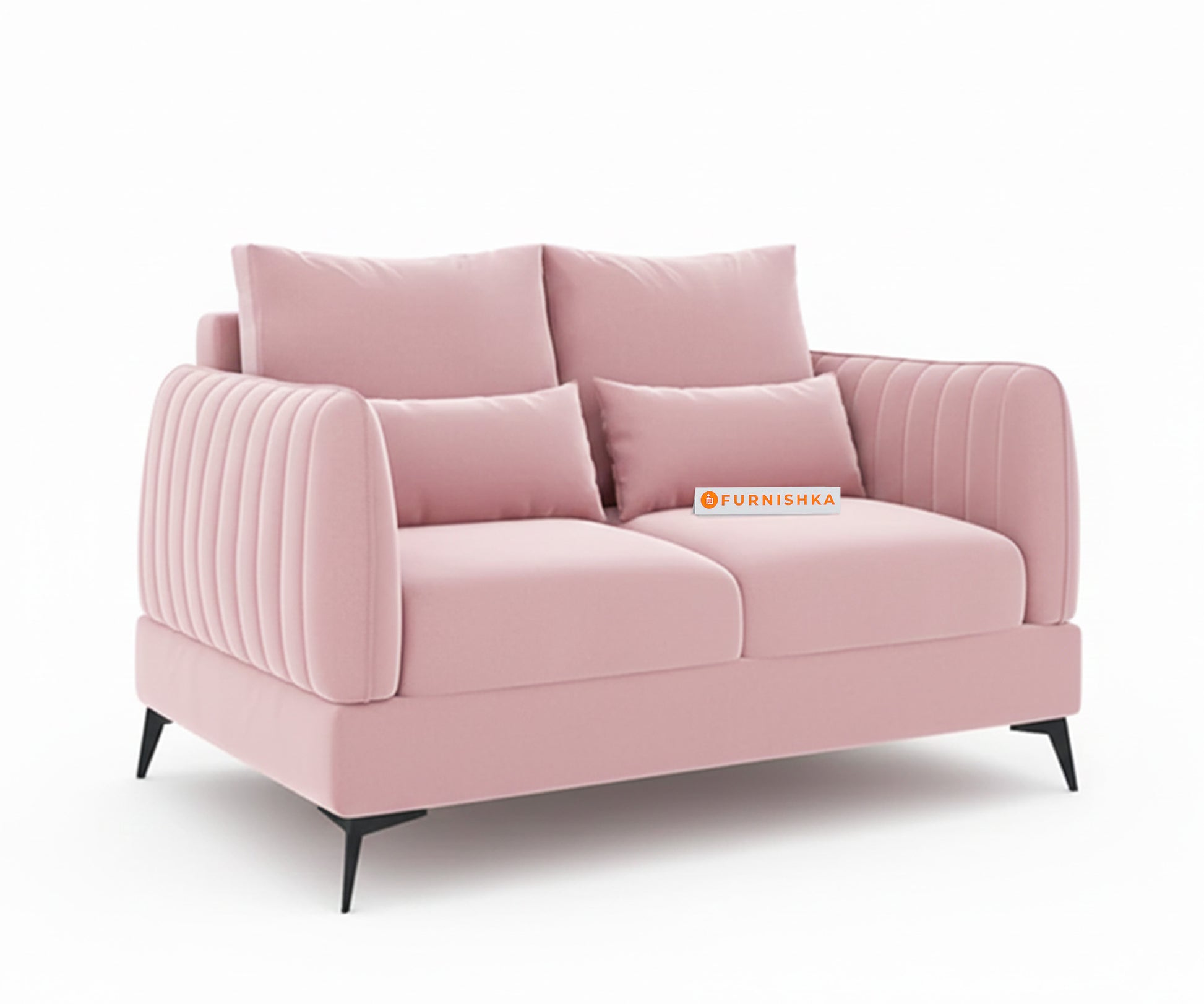 Corbida 3+2 Seater Sofa Set - Flamingo Pink - Furnishka 